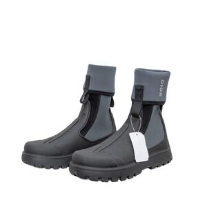 Dior Rubber Neoprene Garden Boots Black Dior Logo Ankle Boots Size 39 EU / 9 US